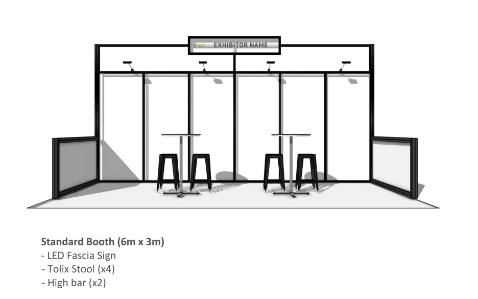 Double display booth